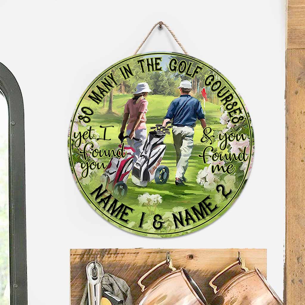 So Many In The Golf Course Personalized Round Wood Sign