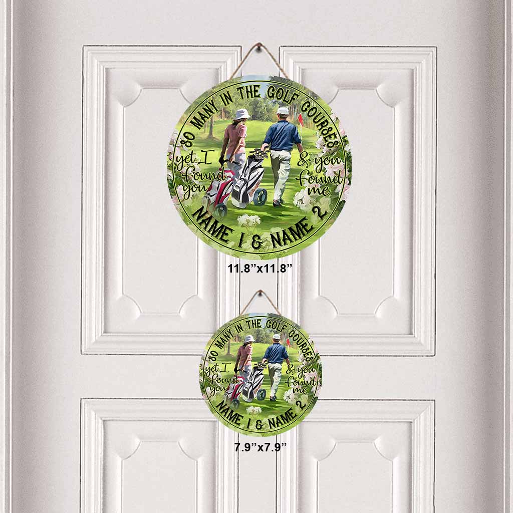 So Many In The Golf Course Personalized Round Wood Sign