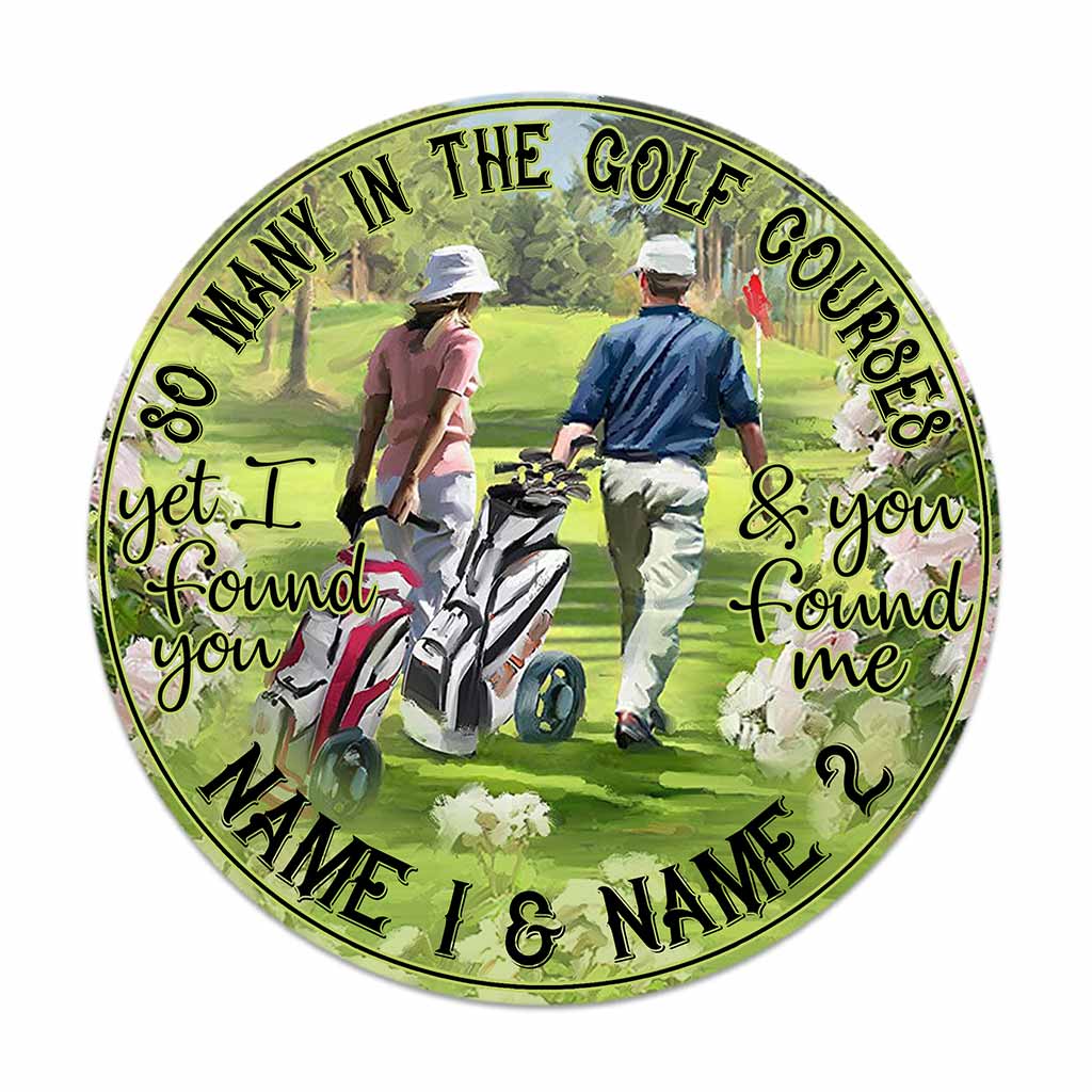 So Many In The Golf Course Personalized Round Wood Sign
