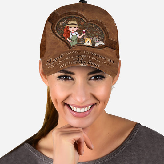 I Just Want To Work In My Garden And Hang Out - Personalized Gardening Classic Cap