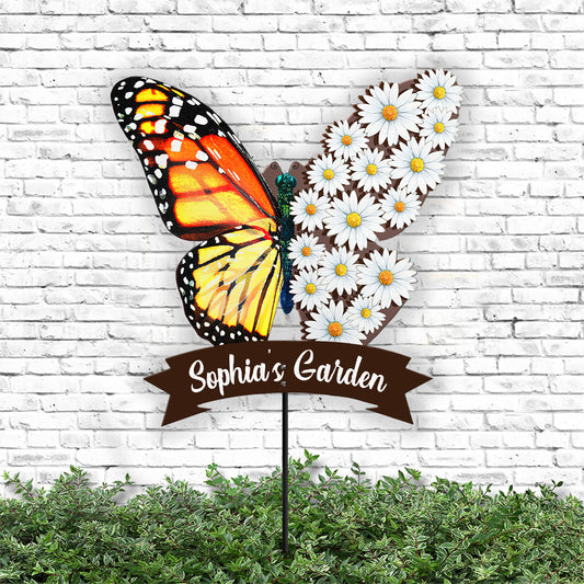 Butterfly Garden - Personalized Gardening Metal Garden Art
