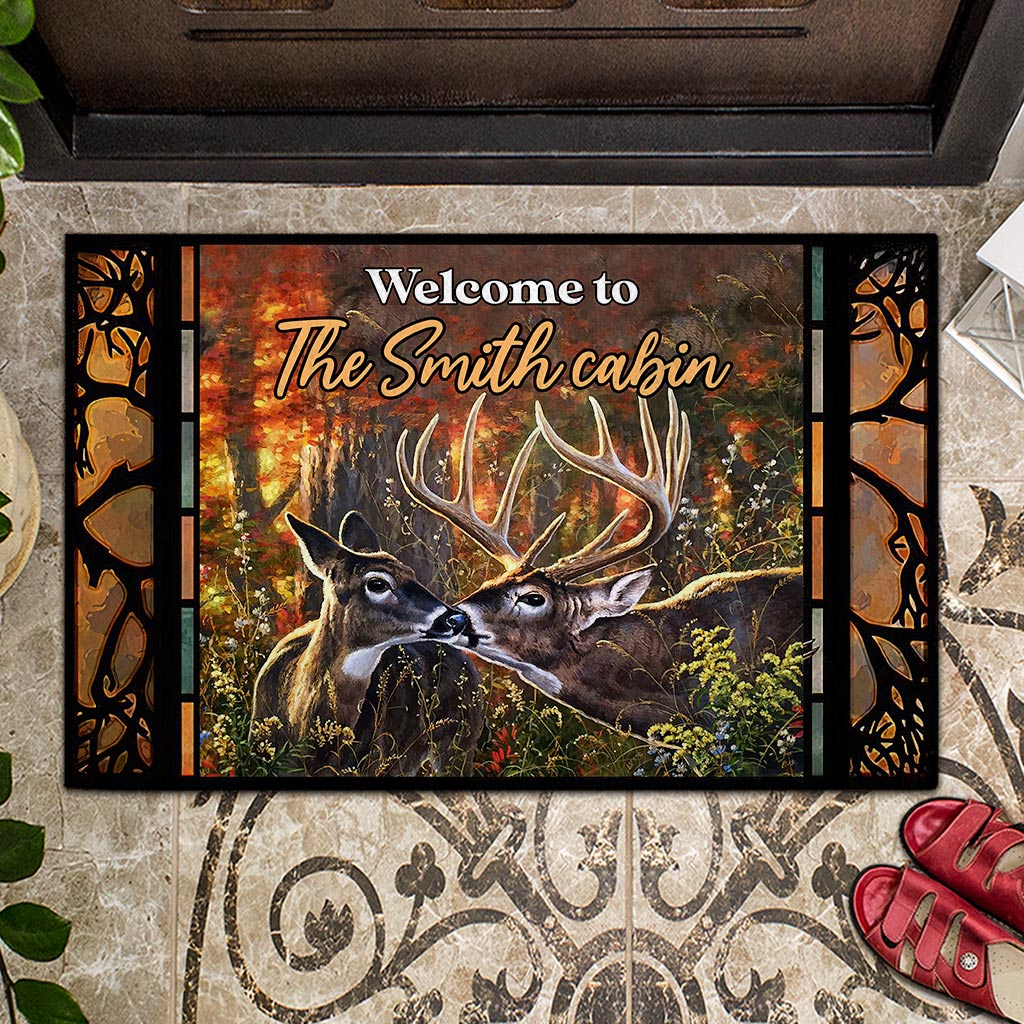 Welcome To Our Cabin - Personalized Hunting Doormat
