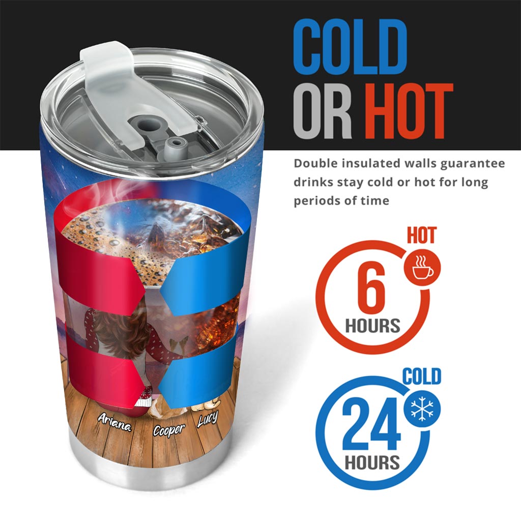 Life Is Better With A Dog - Personalized Christmas Dog Tumbler