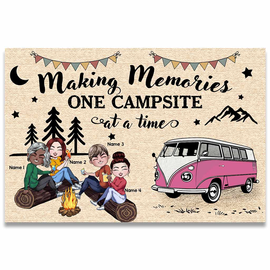 Making Memories One Campsite At A Time - Personalized Camping Doormat