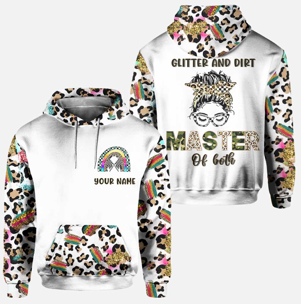 Glitter And Dirt Master Of Both - Personalized Racing Hoodie and Leggings