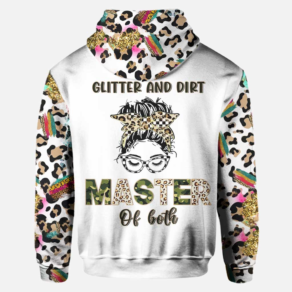 Glitter And Dirt Master Of Both - Personalized Racing Hoodie and Leggings