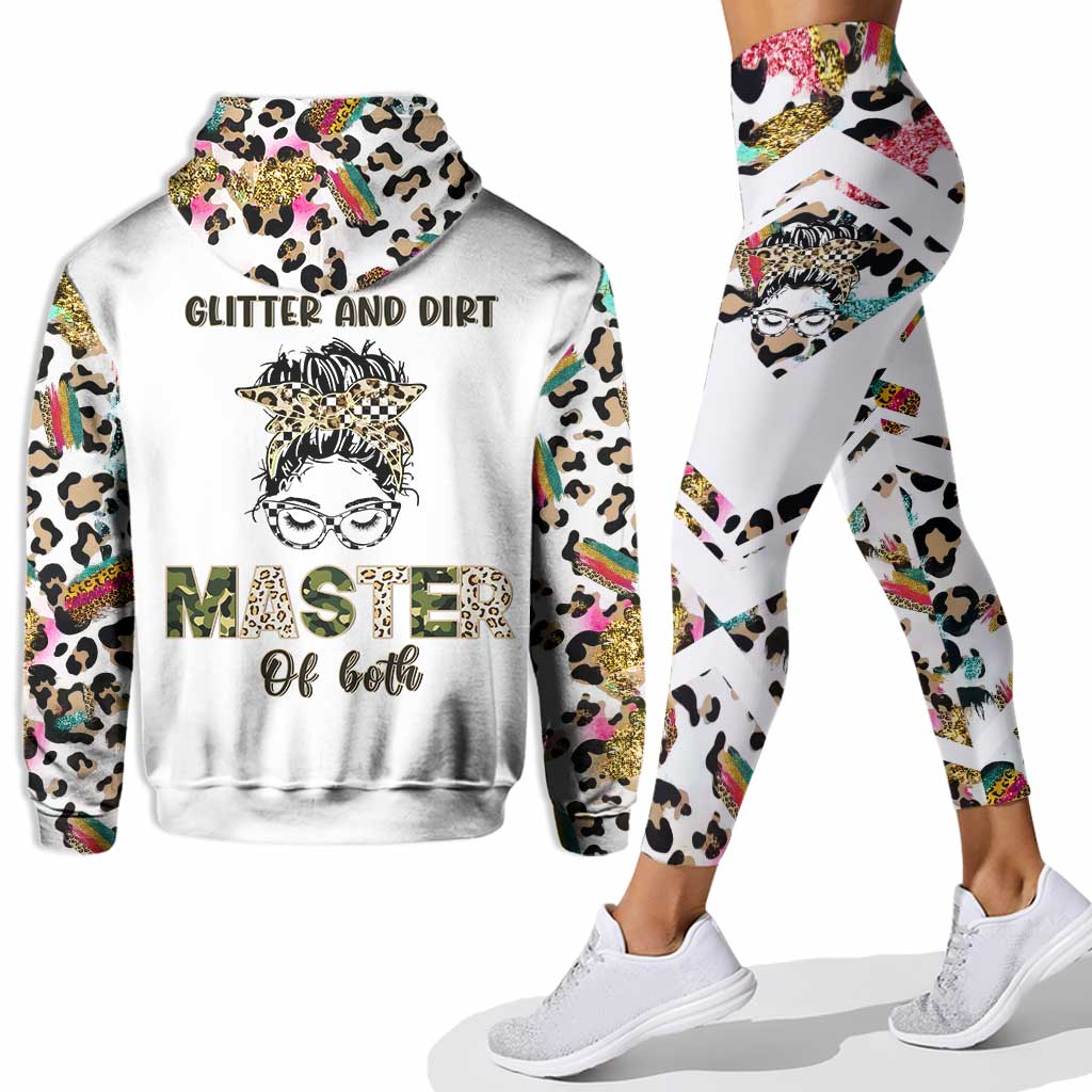 Glitter And Dirt Master Of Both - Personalized Racing Hoodie and Leggings