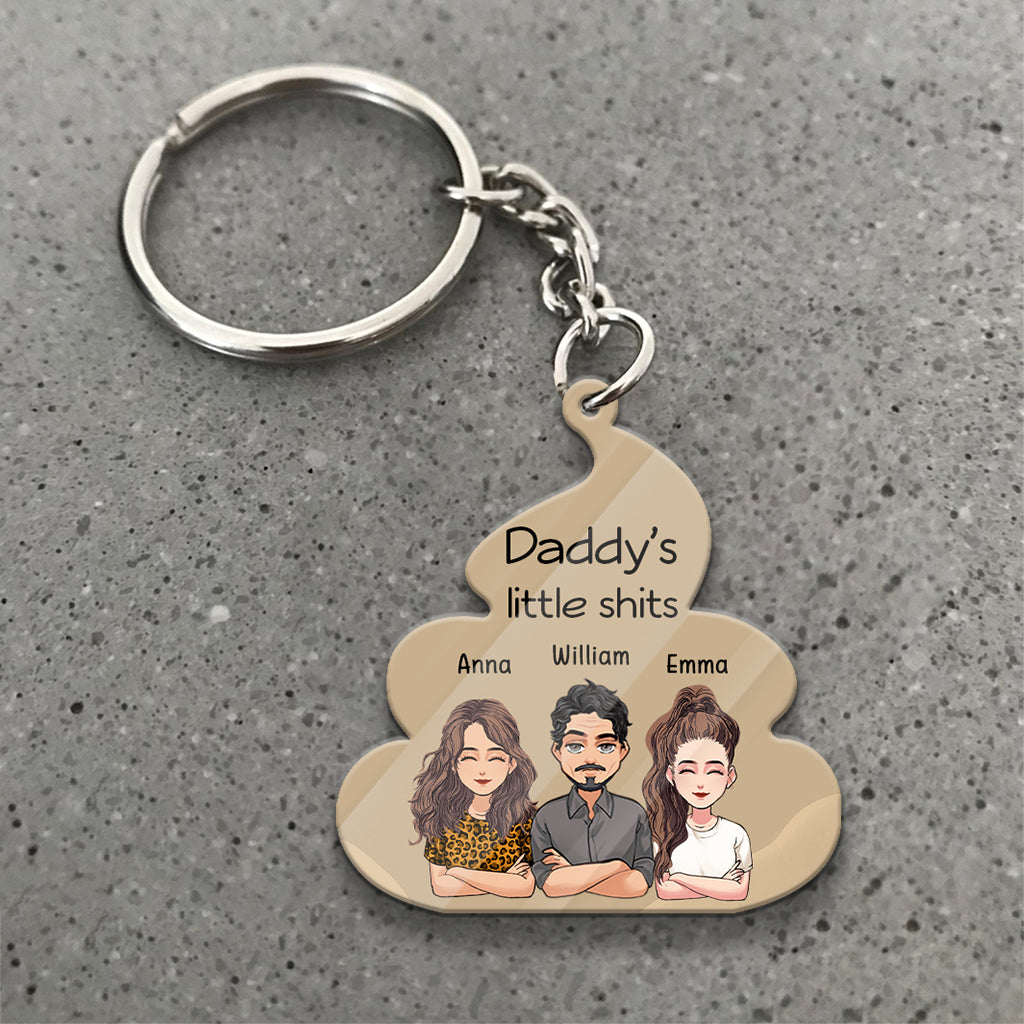 Little Cuties - Gift for dad, grandpa, mom, uncle, aunt, grandma - Personalized Keychain