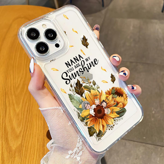 Nana You Are My Sunshine - Personalized Grandma Clear Phone Case