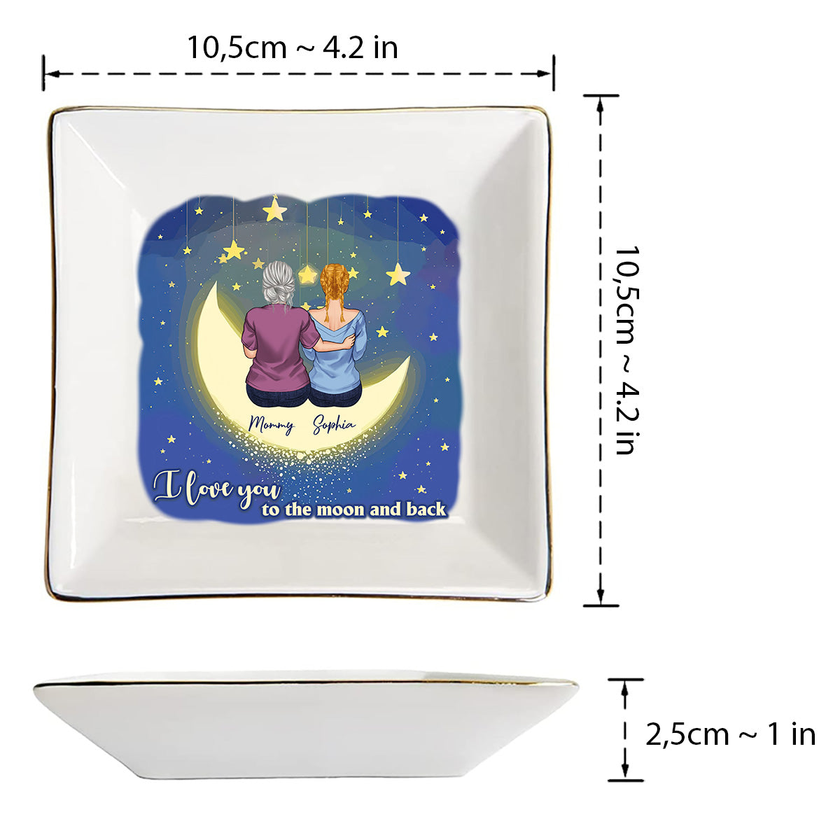 I Love You - Personalized Mother's Day Mother Jewelry Dish