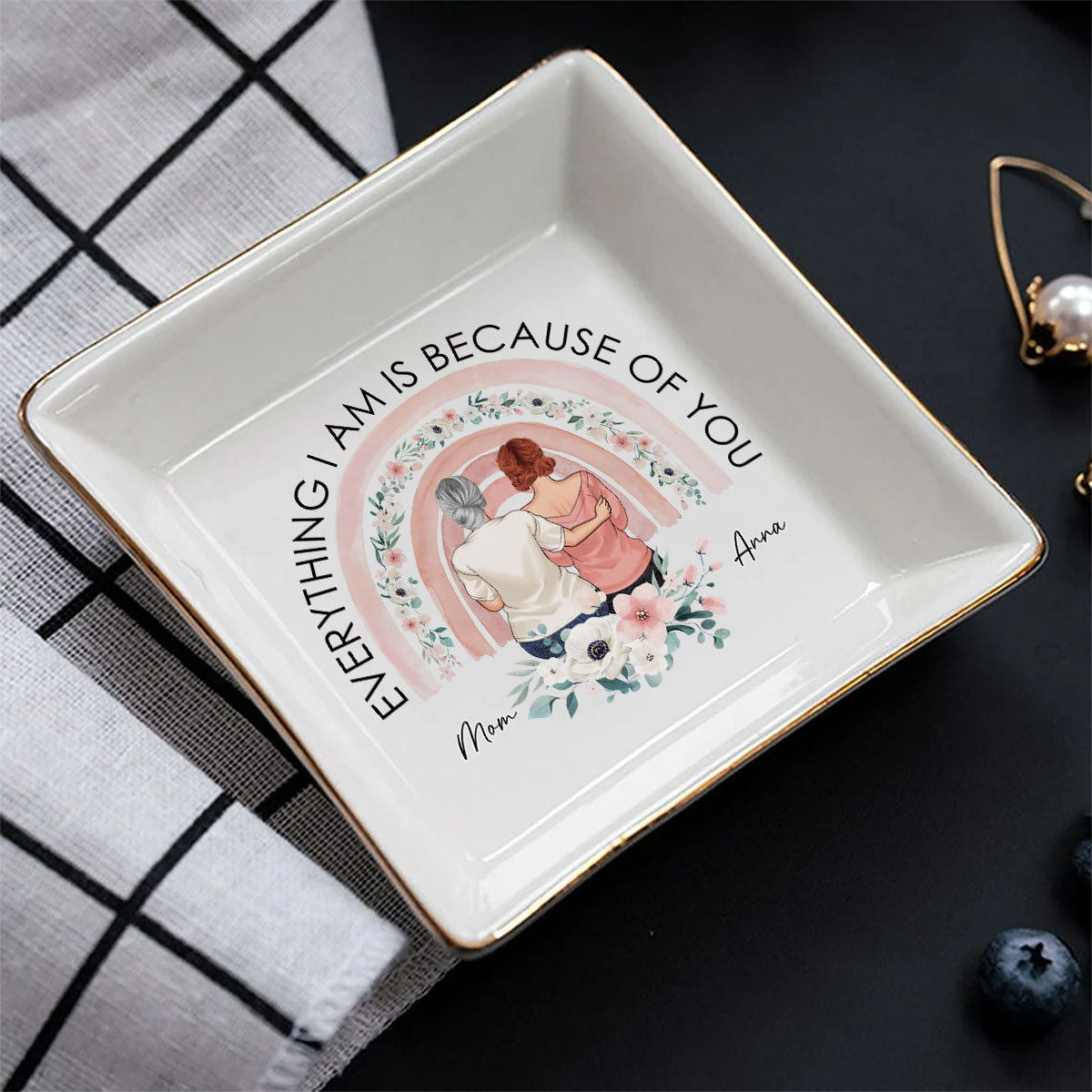 Remember I Love You Mom - Gift for mom, grandma, aunt, sister - Personalized Jewelry Dish