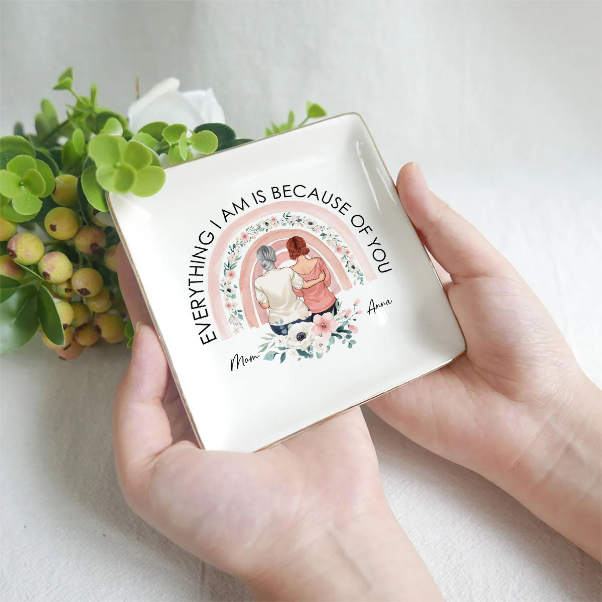 Remember I Love You Mom - Gift for mom, grandma, aunt, sister - Personalized Jewelry Dish