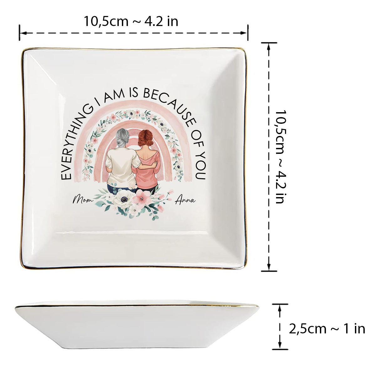 Remember I Love You Mom - Gift for mom, grandma, aunt, sister - Personalized Jewelry Dish