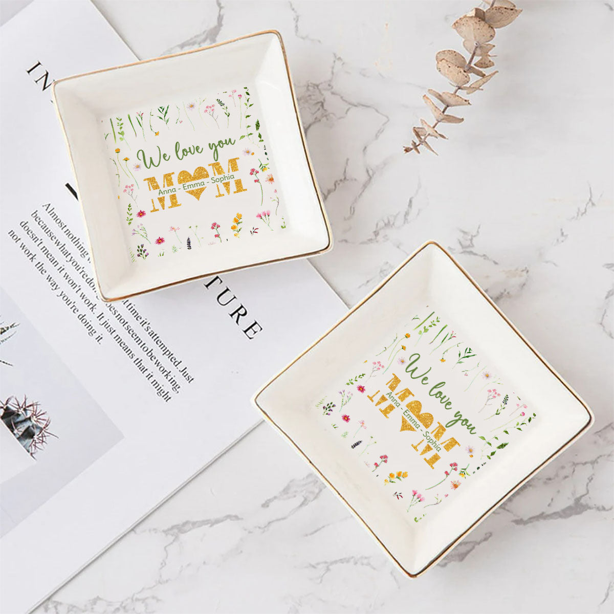 We Love You Mom - Personalized Mother's Day Mother Jewelry Dish