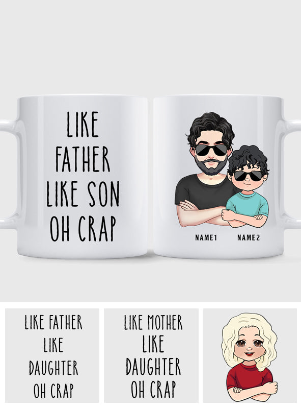 Like Father Like Son - Gift for dad, dad, son - Personalized Mug