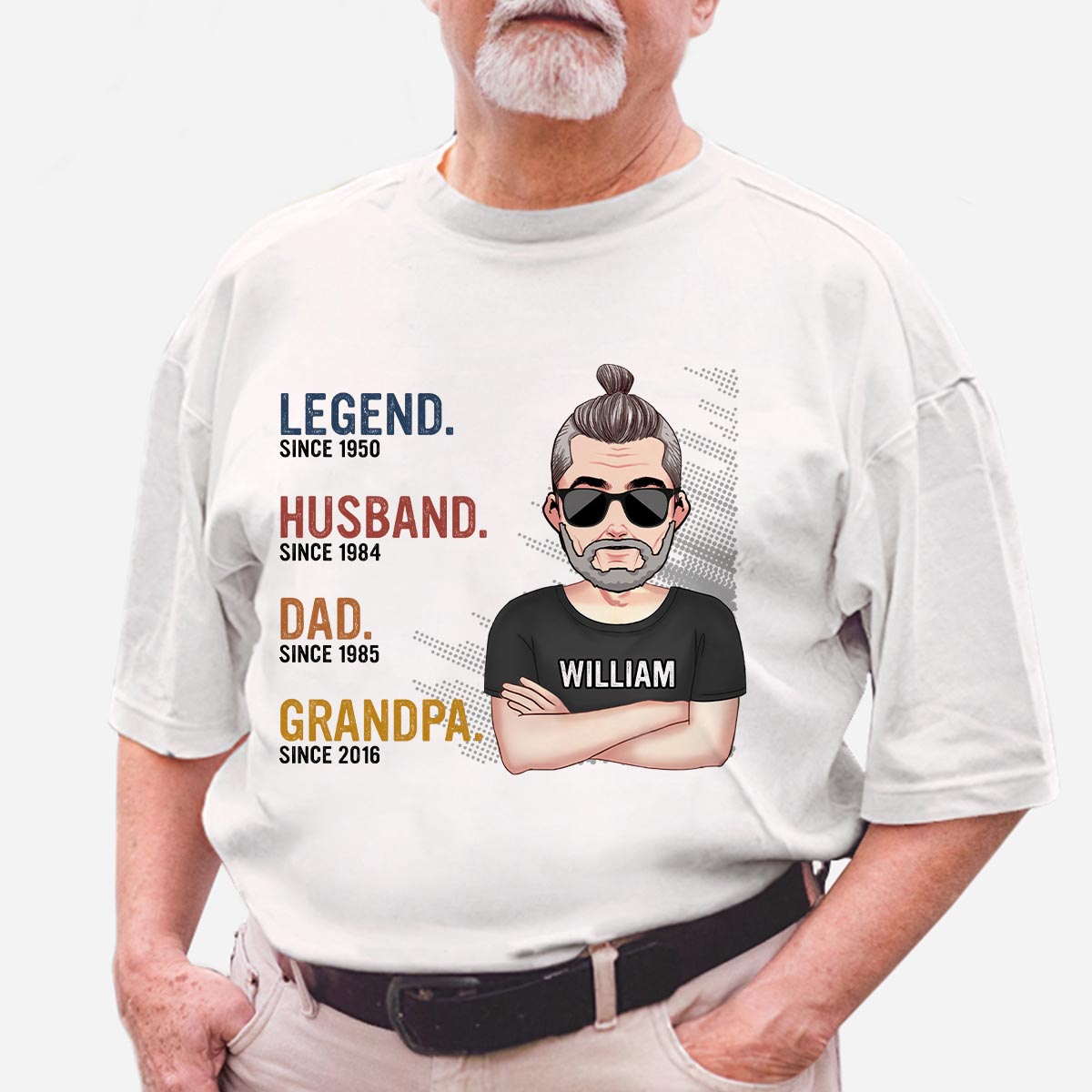 Legend Husband Dad Grandpa - Personalized Father T-shirt and Hoodie
