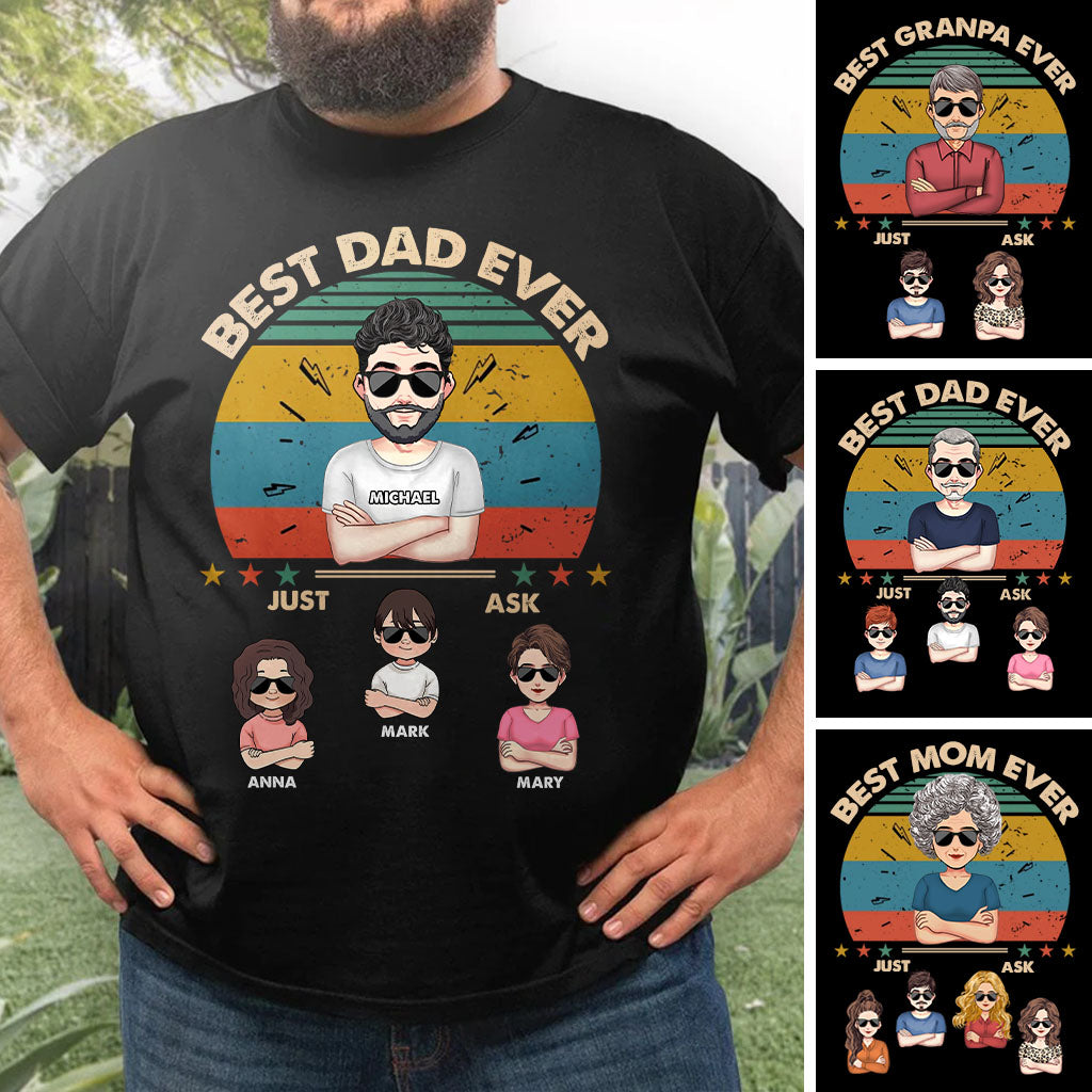 Best Dad Ever - Gift for dad, dad, mom, grandpa, grandma, grandpa - Personalized T-shirt And Hoodie