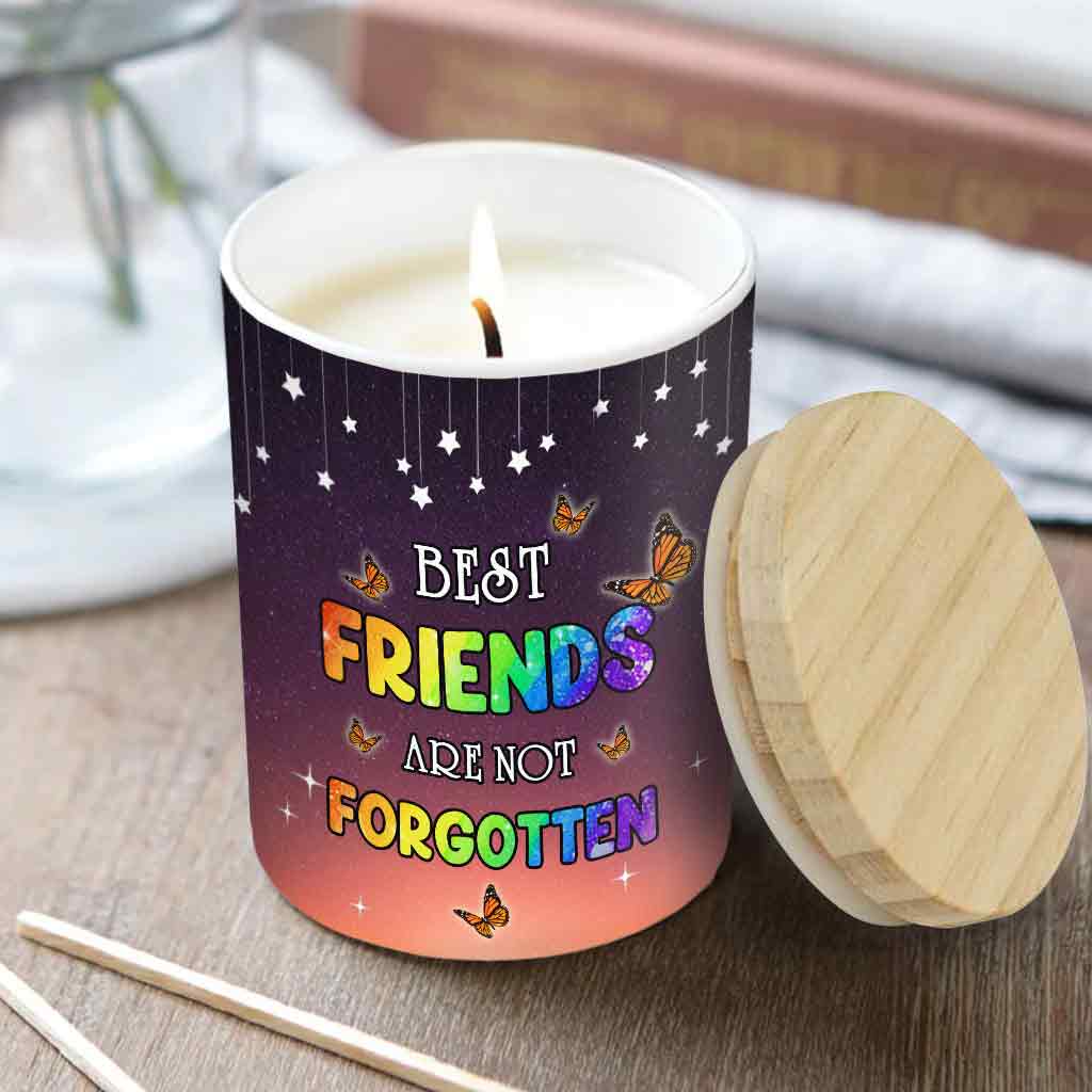 Best Friends Are Never Forgotten - Personalized Dog Candle With Wooden Lid