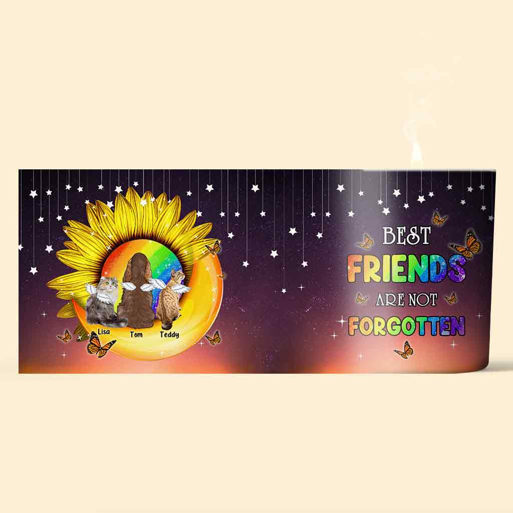 Best Friends Are Never Forgotten - Personalized Dog Candle With Wooden Lid