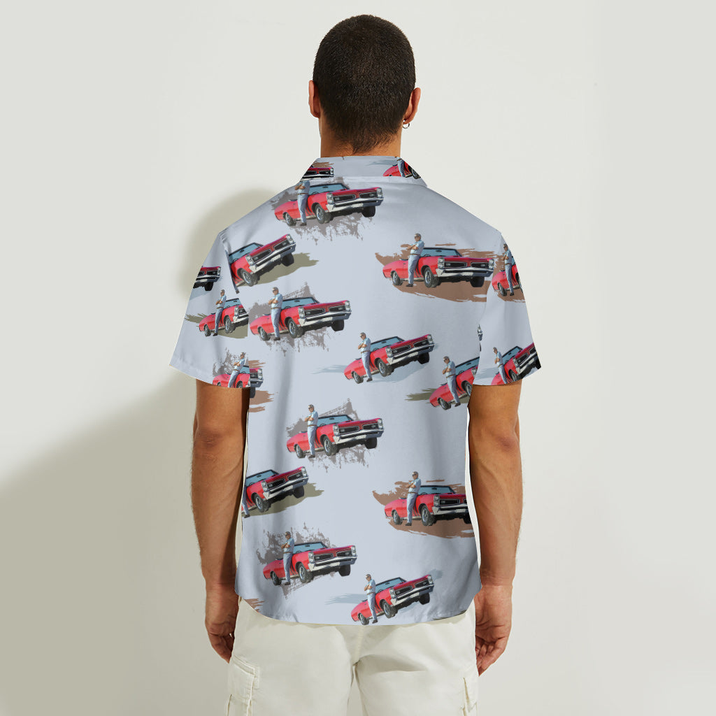 Muscle Car Photo Inserted - Personalized Muscle Car Hawaiian Shirt