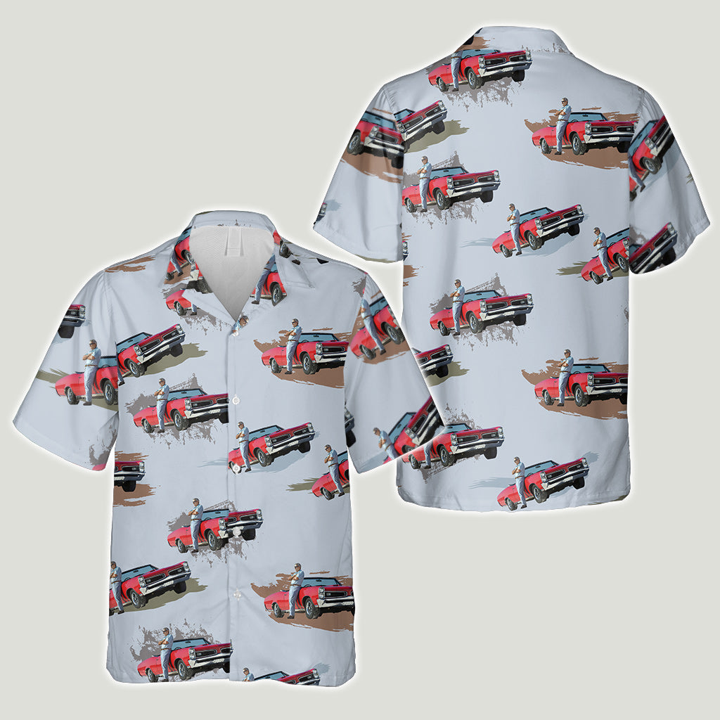 Muscle Car Photo Inserted - Personalized Muscle Car Hawaiian Shirt