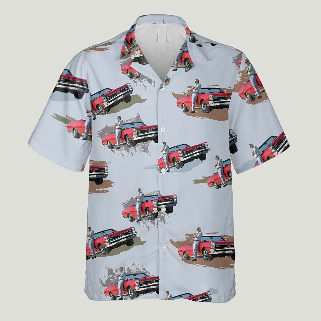 Muscle Car Photo Inserted - Personalized Muscle Car Hawaiian Shirt
