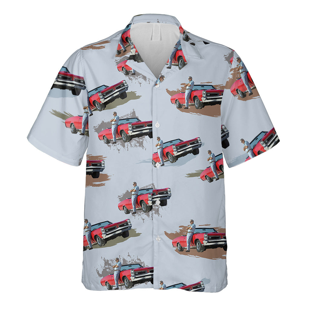 Muscle Car Photo Inserted - Personalized Muscle Car Hawaiian Shirt