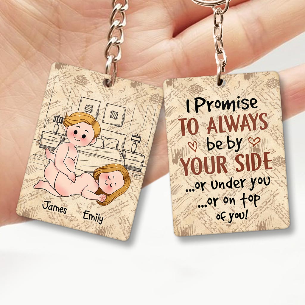 I Promise To Always Be By Your Side - Personalized Couple Keychain