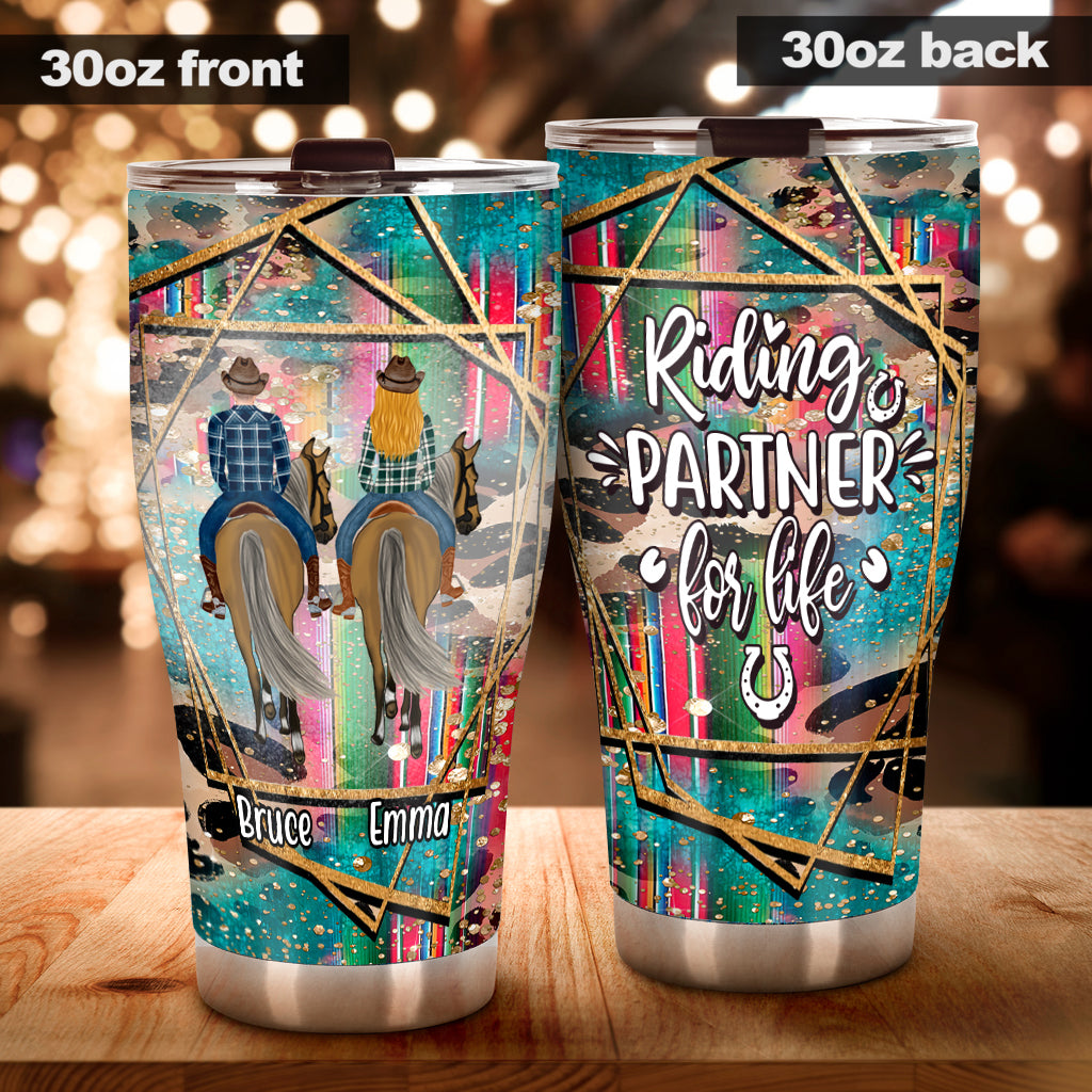 Riding Partner For Life - Personalized Horse Tumbler