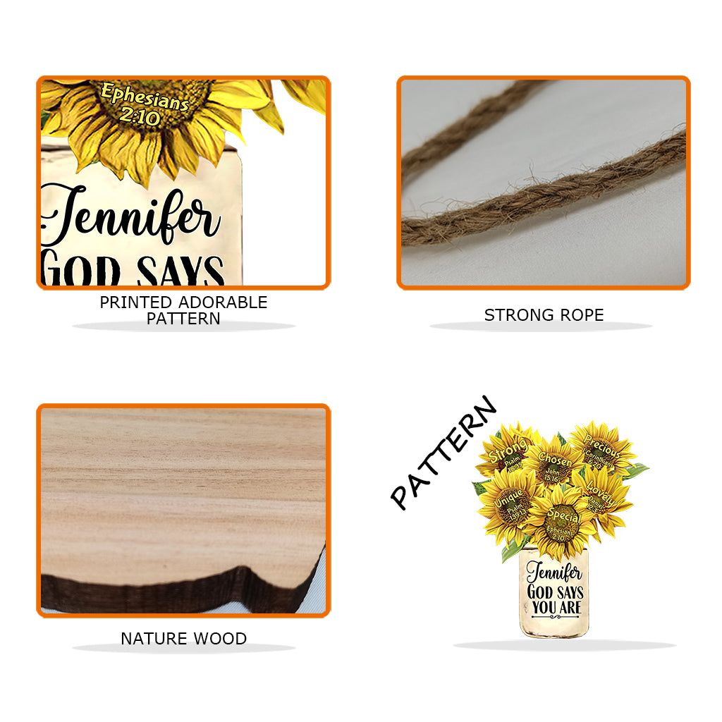 God Says You Are - Personalized Gardening Wood Sign