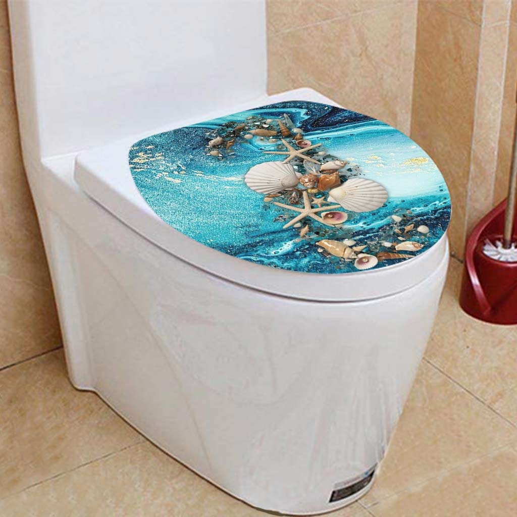 Seashell Glitter - Sea Lover Bathroom Curtain & Mats Set