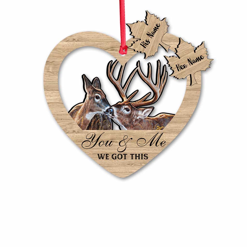 You & Me - Personalized Christmas Hunting Ornament (Printed On Both Sides)