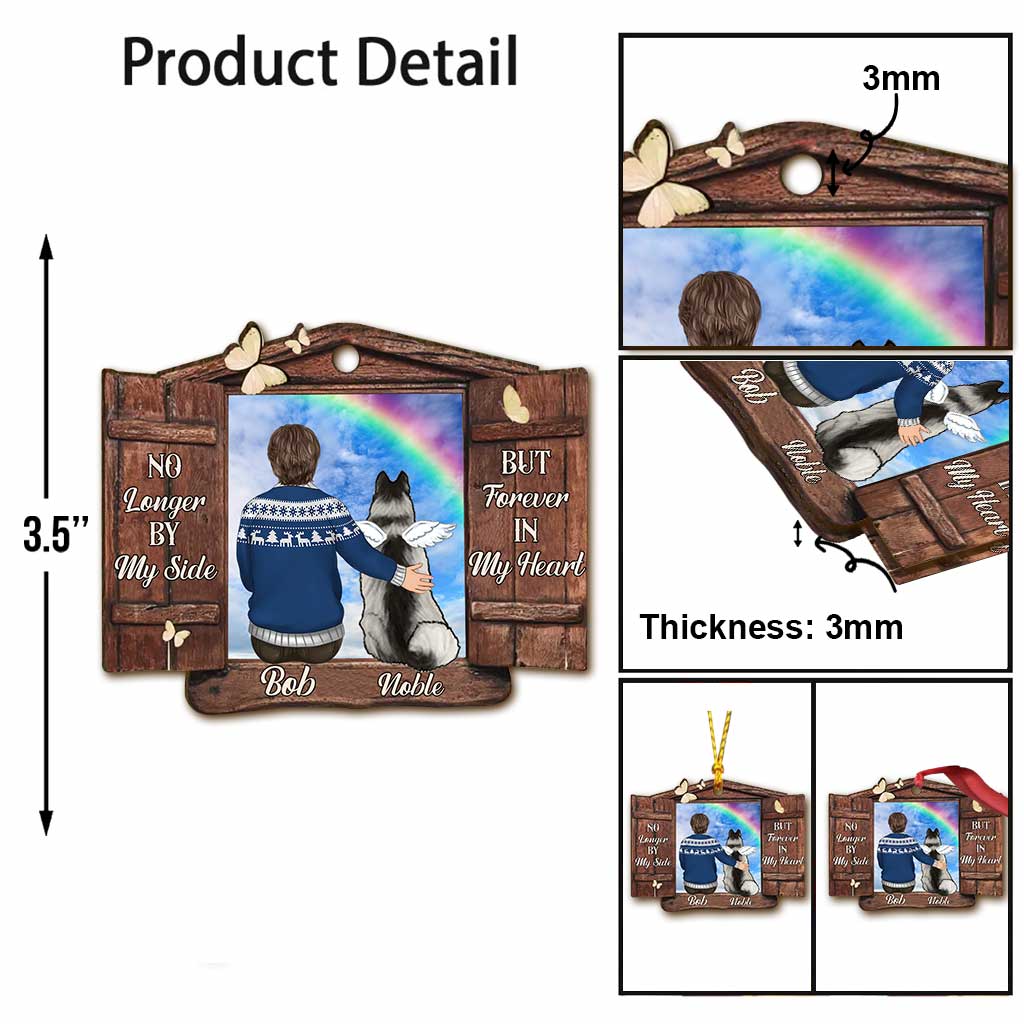 Wish You Were Here - Personalized Christmas Dog Ornament (Printed On Both Sides)