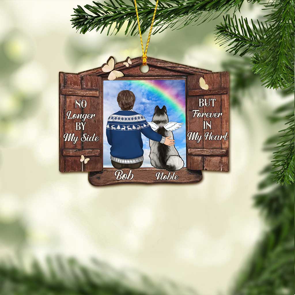 Wish You Were Here - Personalized Christmas Dog Ornament (Printed On Both Sides)