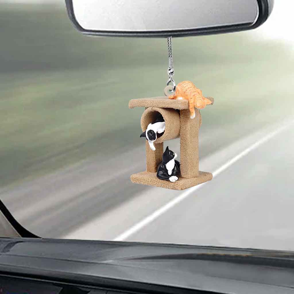 You Are My Happy Place - Cat Car Ornament (Printed On Both Sides)