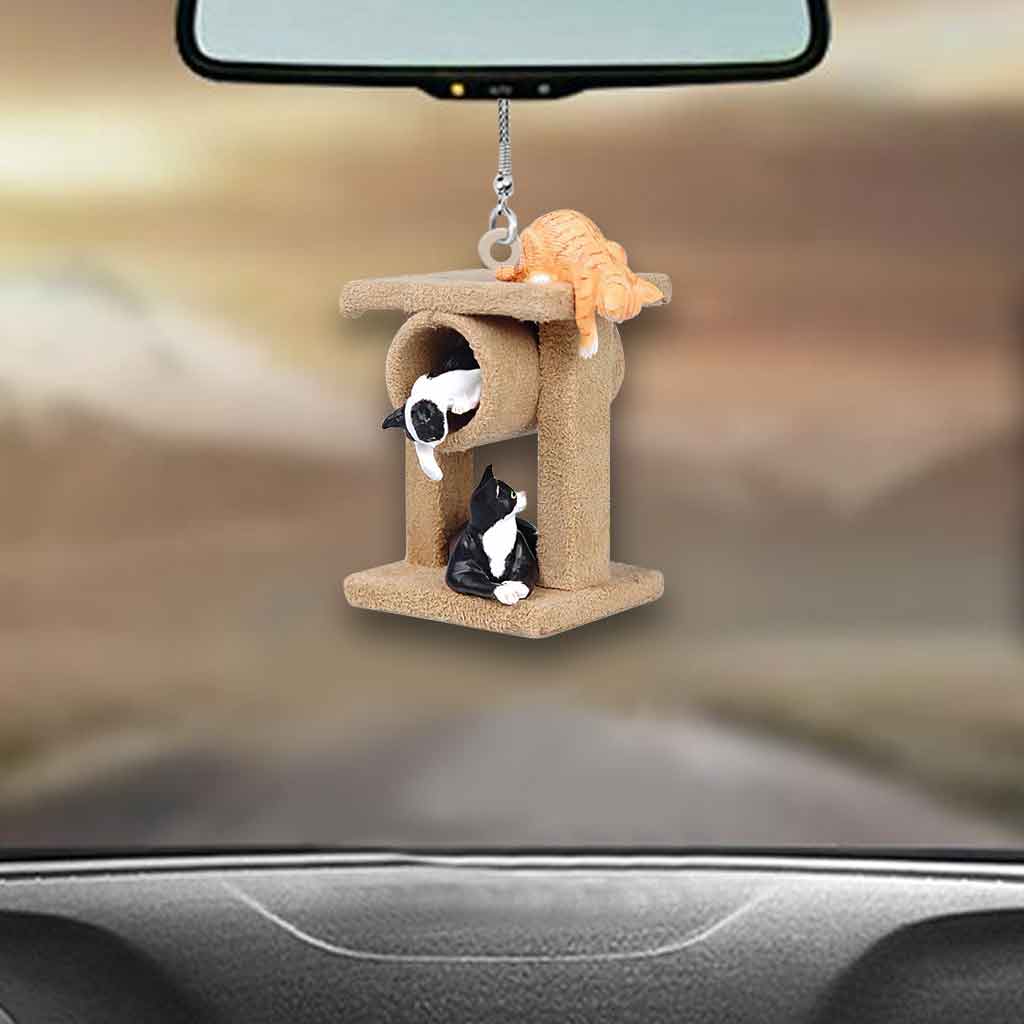 You Are My Happy Place - Cat Car Ornament (Printed On Both Sides)