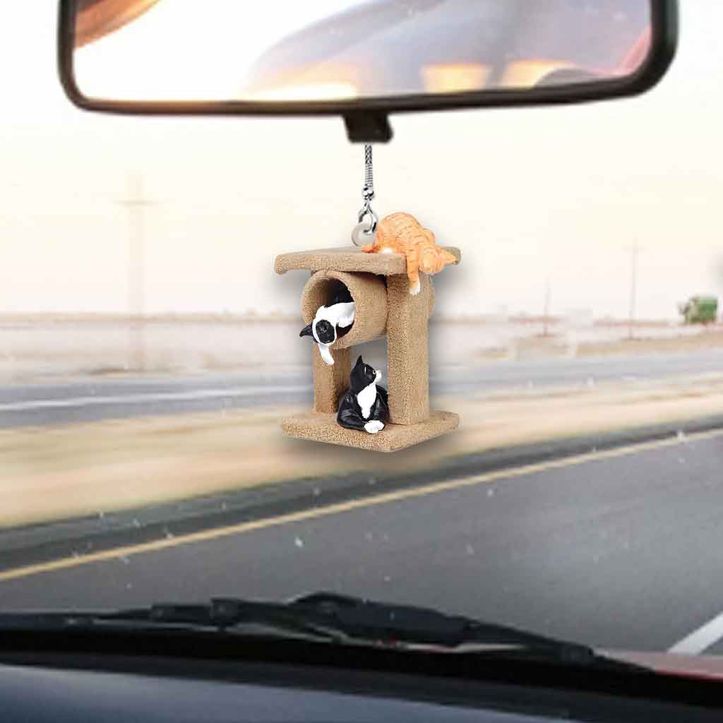 You Are My Happy Place - Cat Car Ornament (Printed On Both Sides)