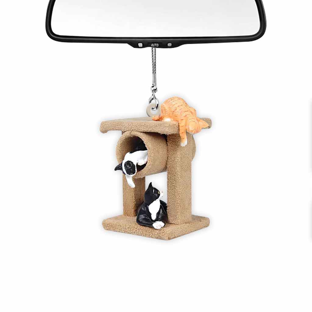 You Are My Happy Place - Cat Car Ornament (Printed On Both Sides)