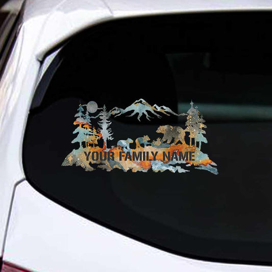 Camping Family - Personalized Decal Die Cut