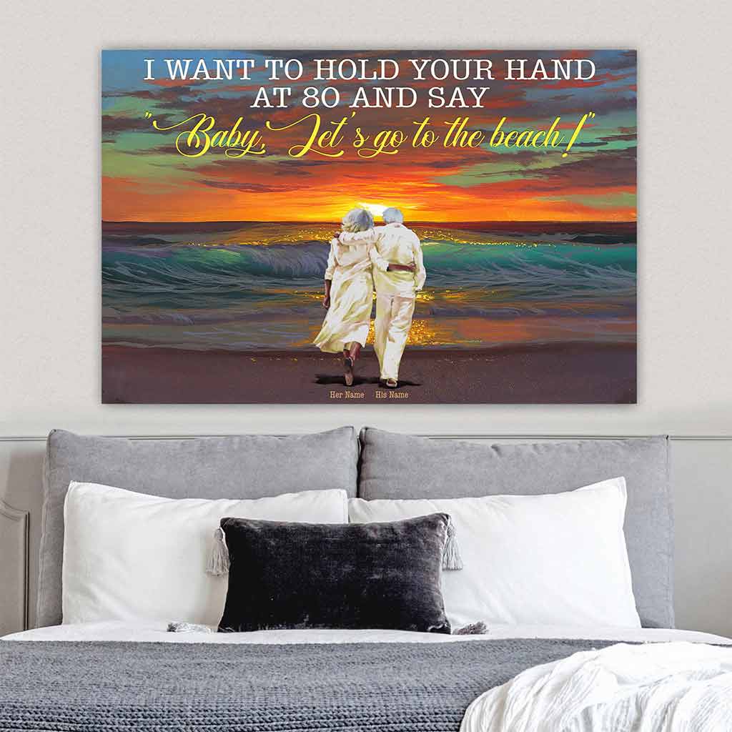 I Want To Hold Your Hand - Personalized Sea Lover Poster