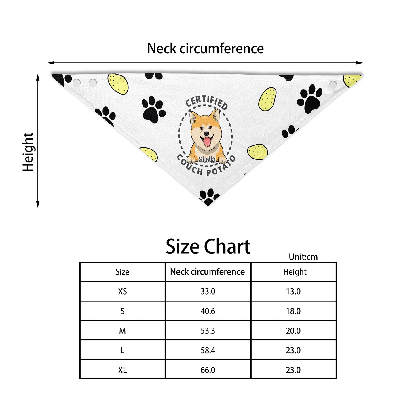 Certified Couch Potato - Personalized Dog Pet Bandana