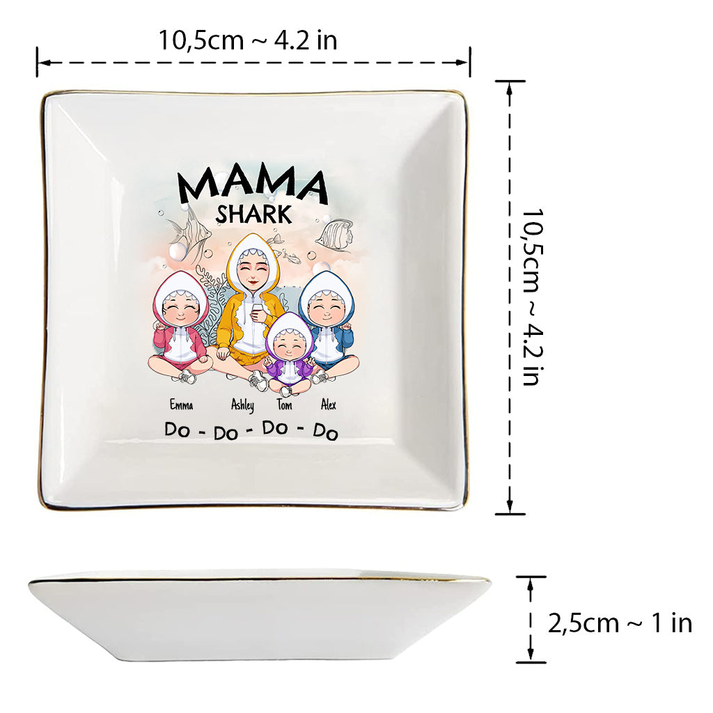 Mama Shark Do Do Do - Personalized Mother Jewelry Dish