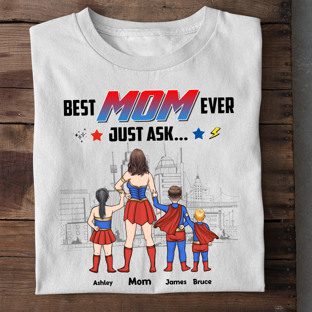 Supermom - Personalized Mother T-shirt and Hoodie