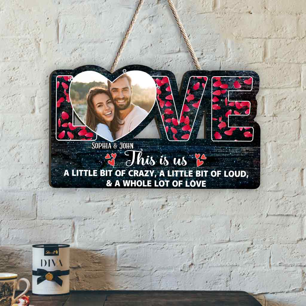 This Is Us - Couple gift for husband, wife, boyfriend, girlfriend - Personalized Wood Sign