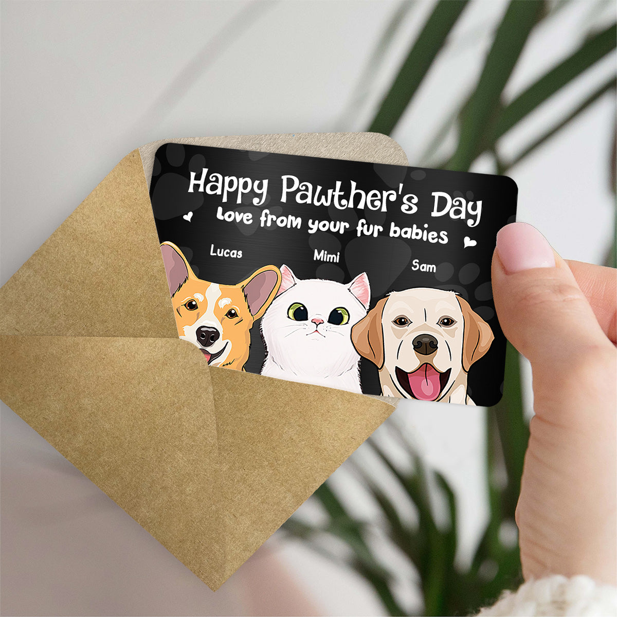 Happy Pawther’s Day - Personalized Father's Day Father Wallet Insert Card