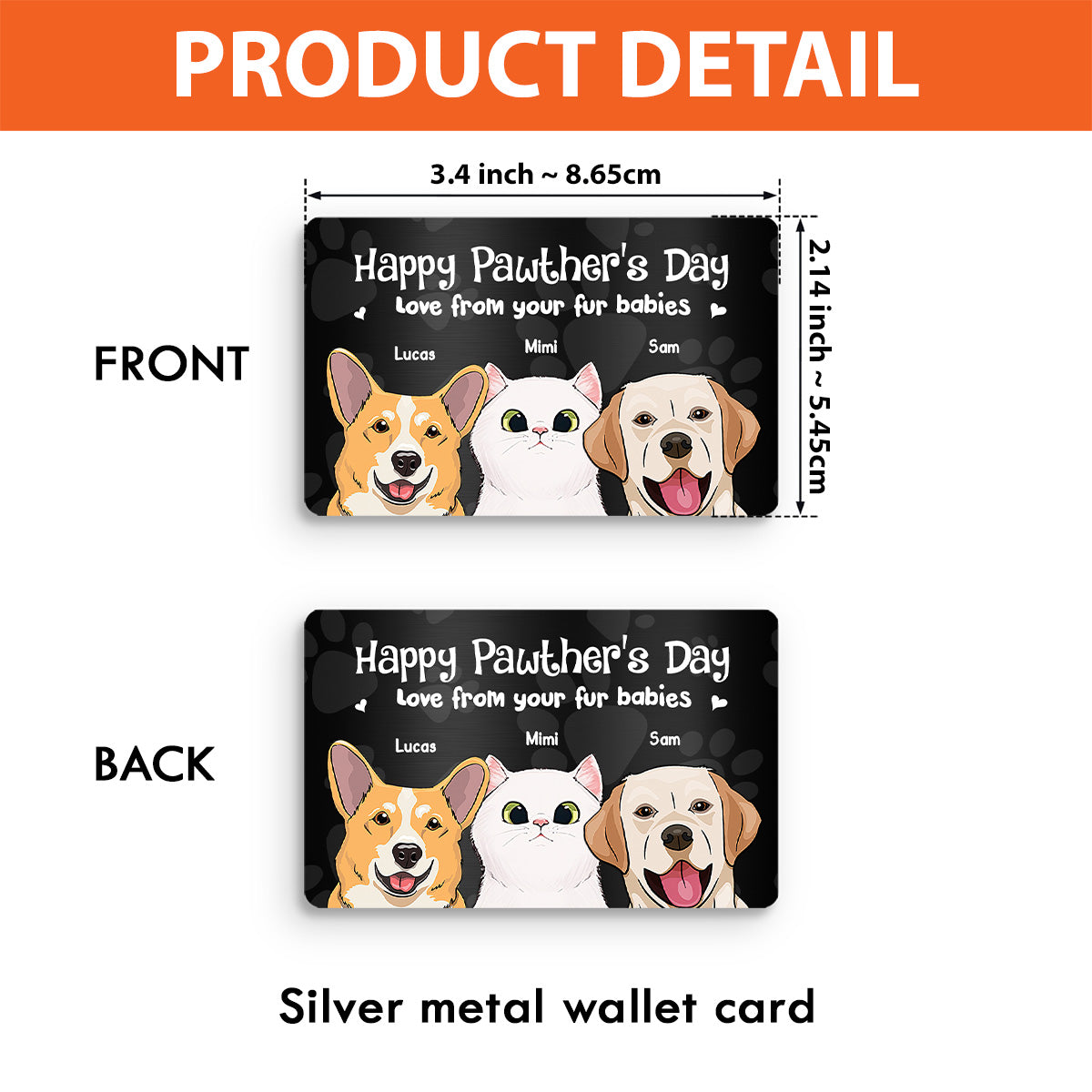 Happy Pawther’s Day - Personalized Father's Day Father Wallet Insert Card