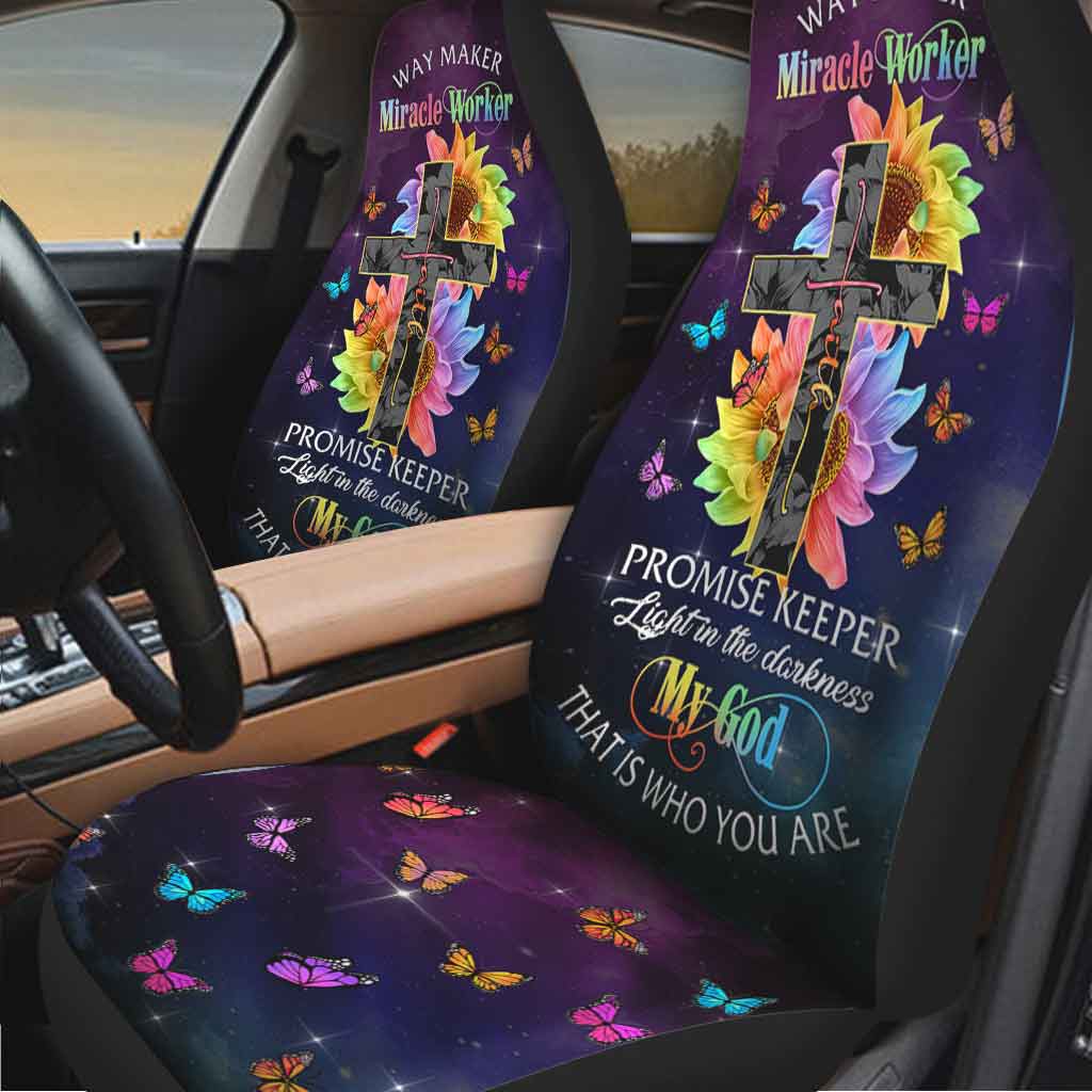 Way Maker Miracle Worker Promise Keeper - Christian Seat Covers