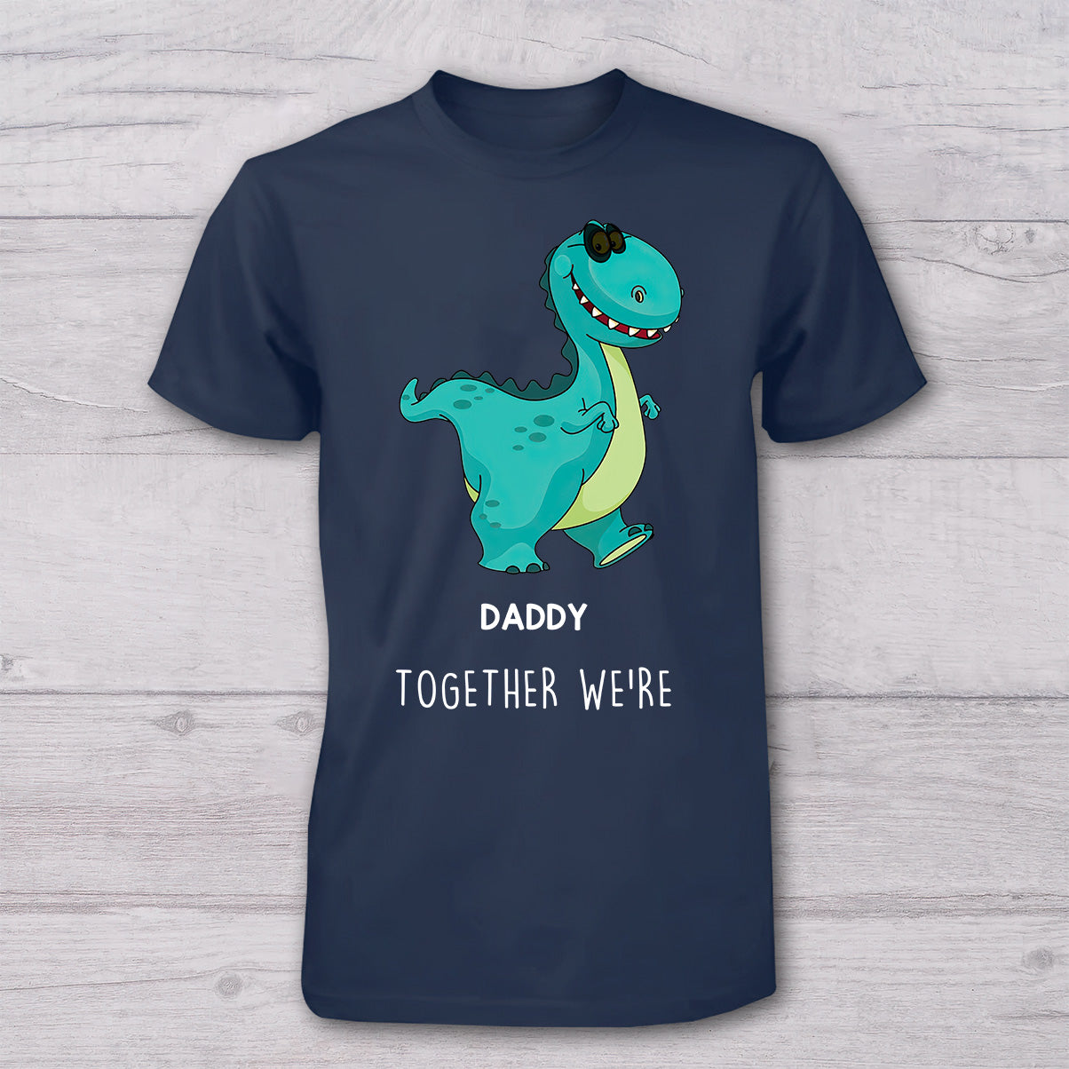 Together We're Roarsome - Personalized Father T-shirt And Baby Onesie