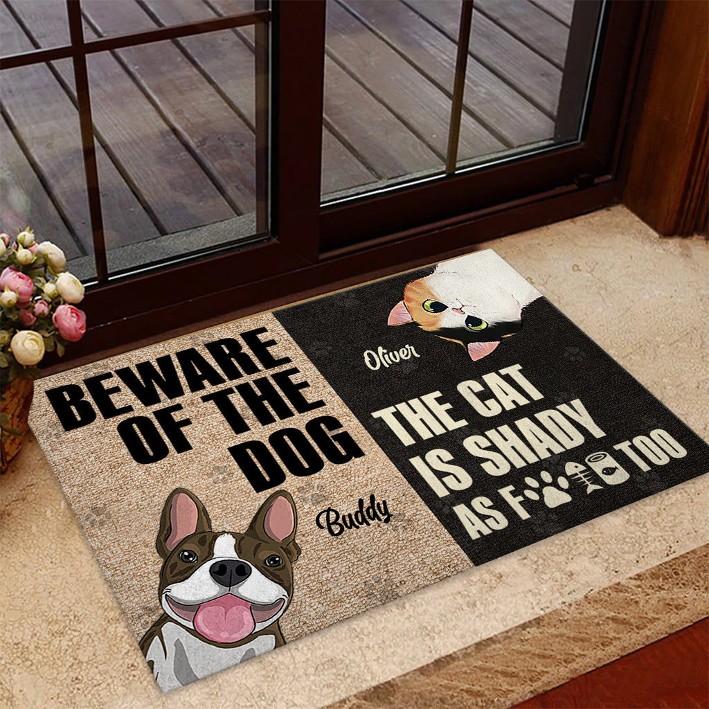 Beware Of The Dog - Personalized Dog Doormat