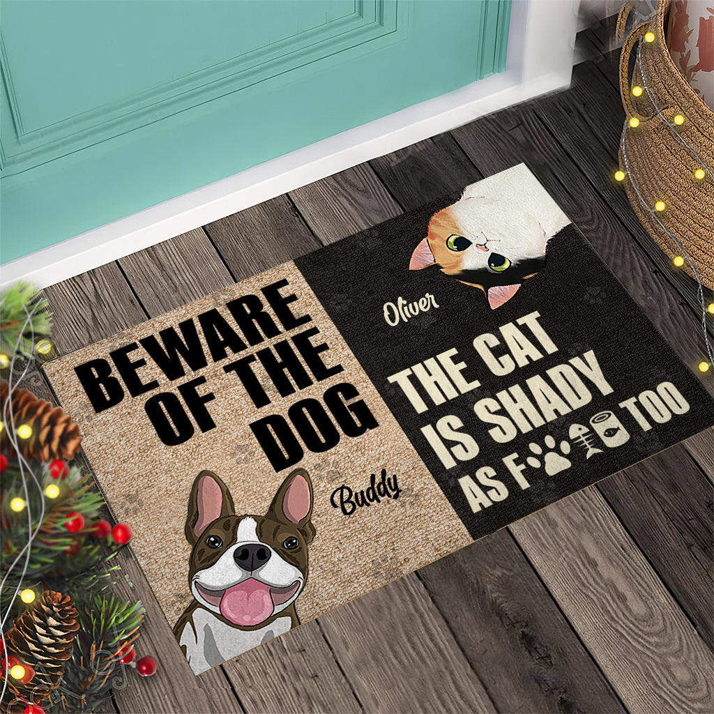 Beware Of The Dog - Personalized Dog Doormat